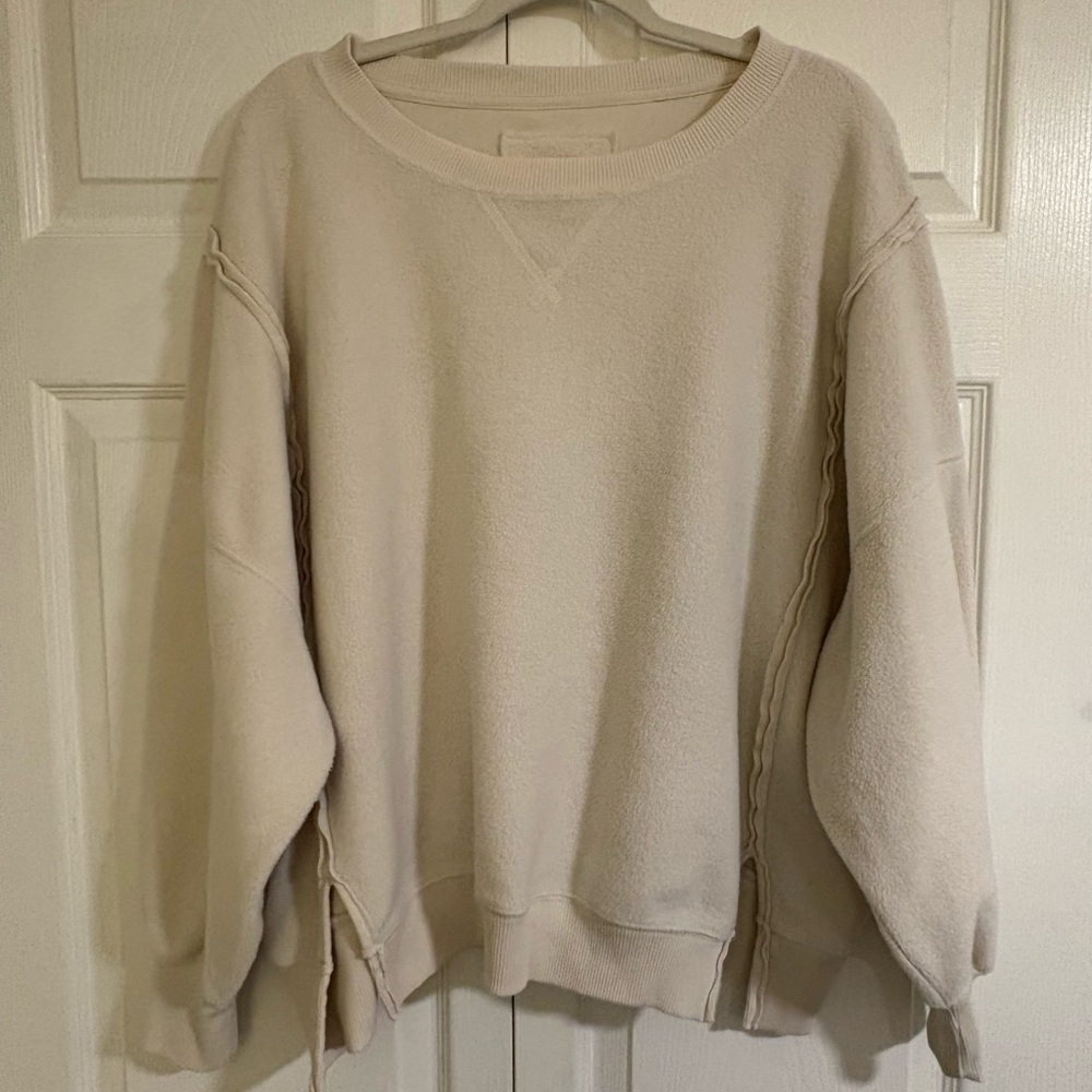 American Eagle Outfitters Oversized Big Hug Reverse Fleece Sweatshirt. Sz Small - Picture 2 of 14